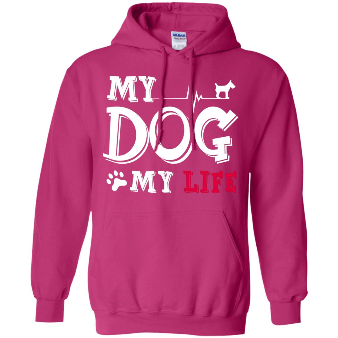 Dog Lovers T-shirt My Dog My Life Heliconia