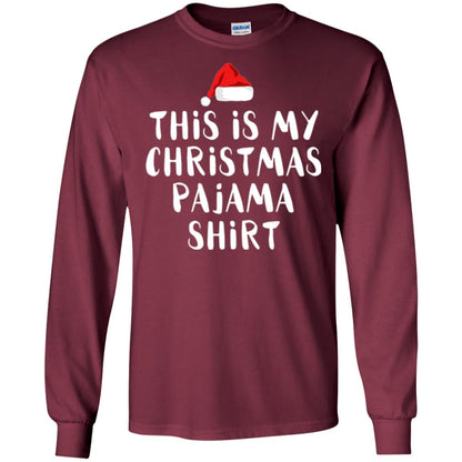 Christmas T-shirt This Is My Christmas Pajama Shirt Maroon