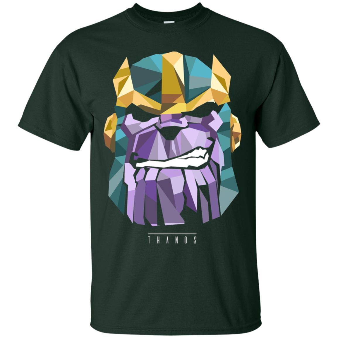 Thanos Low Poly Geometric Art Head Graphic T-shirt Forest