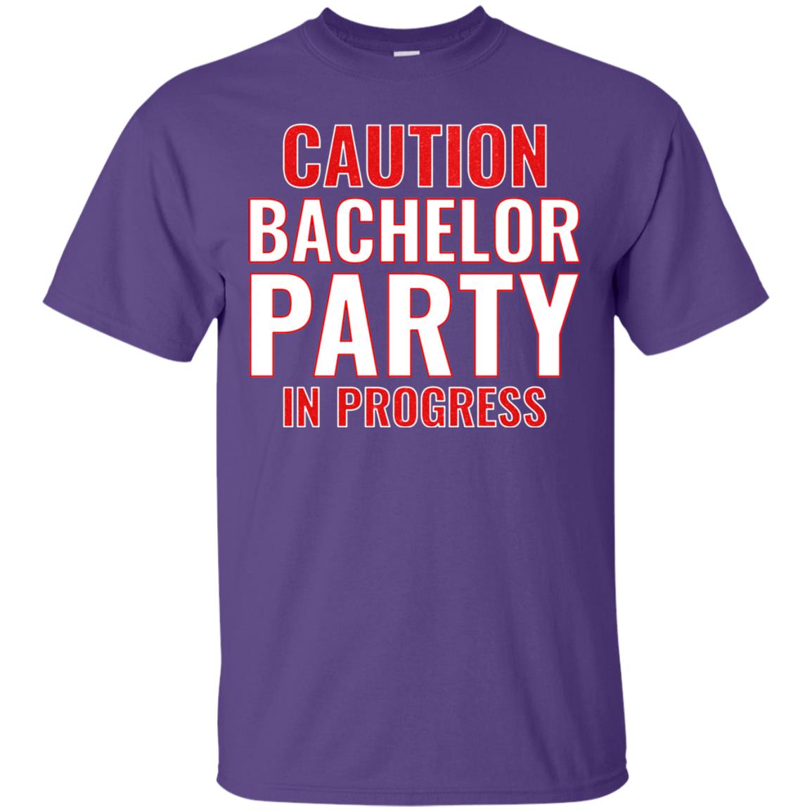 Funny Warning Caution Bachelor Party In Progress Purple