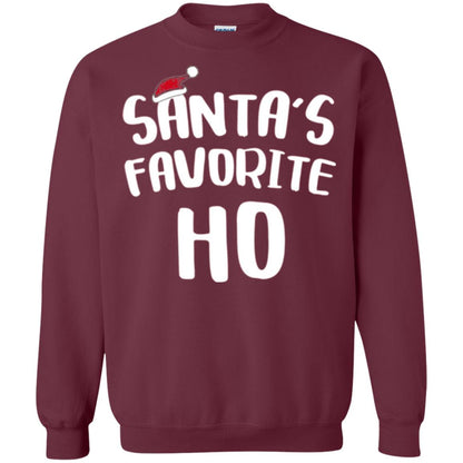 Christmas T-shirt Santa_s Favorite Ho Maroon