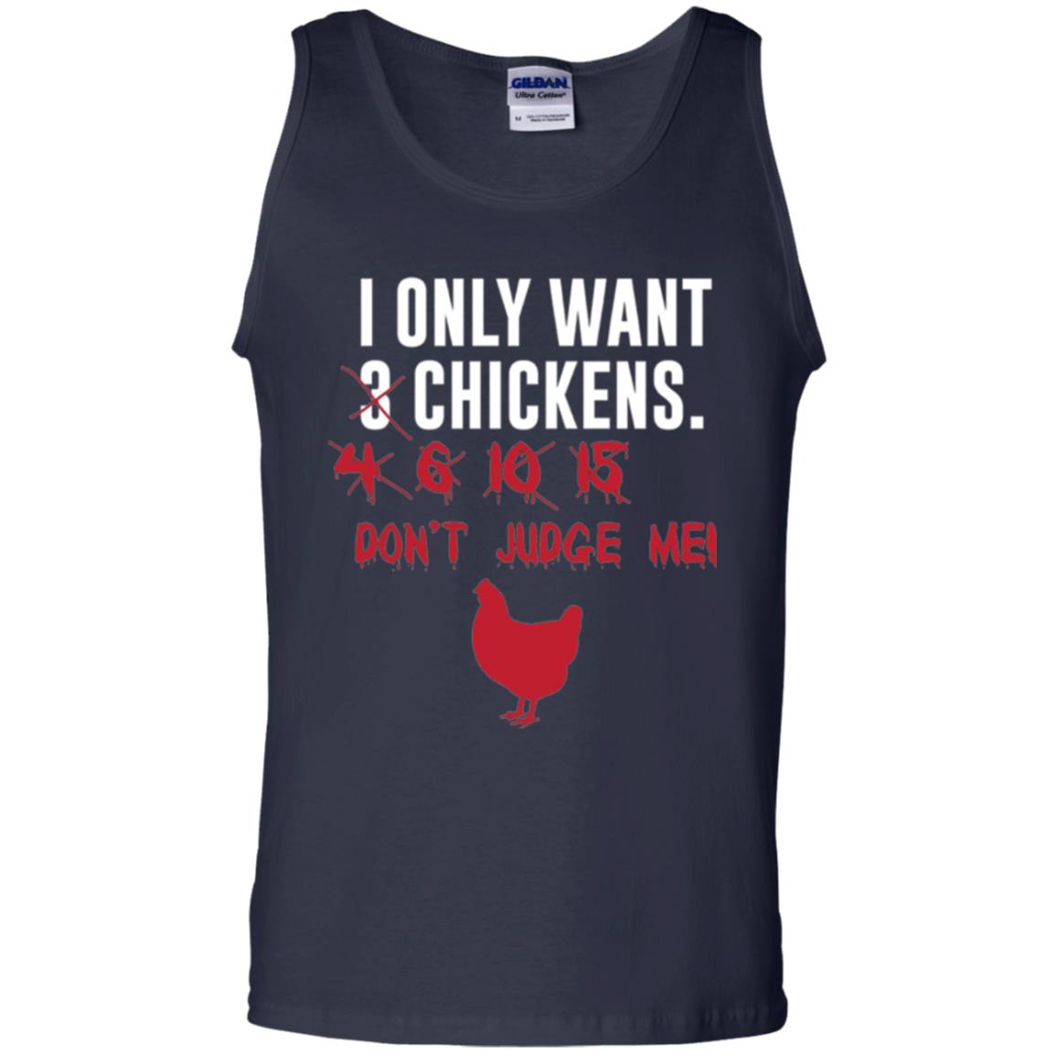 Funny Chichken Lovers T-shirt I Only Want 3 Chickens Or Navy