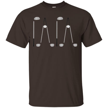Golf Lovers T-shirt Papa Dark Chocolate