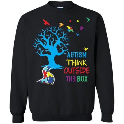 Autism Awareness T-shirt Autism Think Outside Black