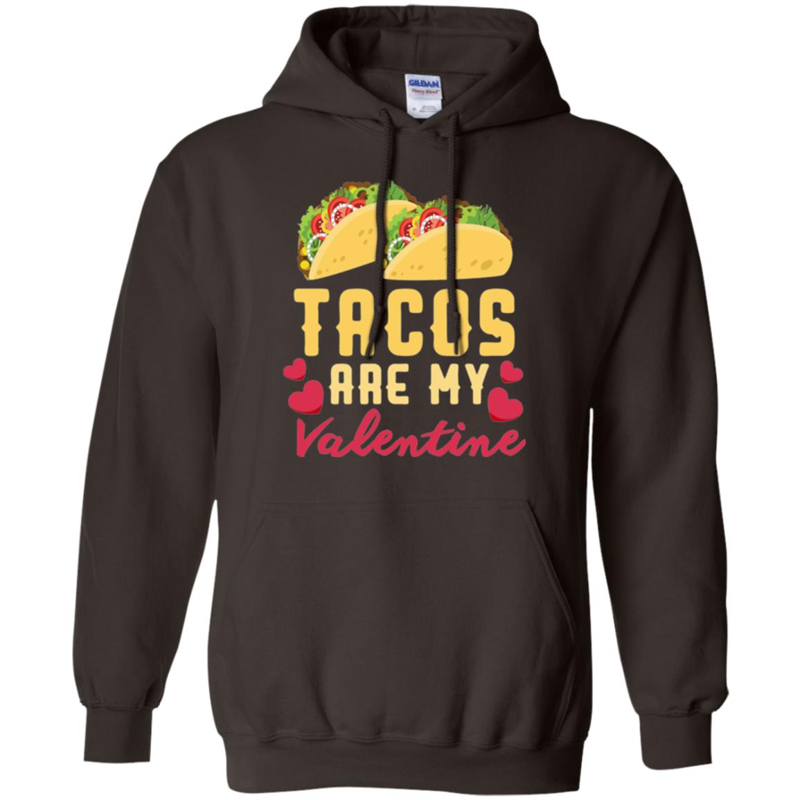 Funny Valentines Day Shirt Tacos Lovers Love Heart Gift Shirt Dark Chocolate
