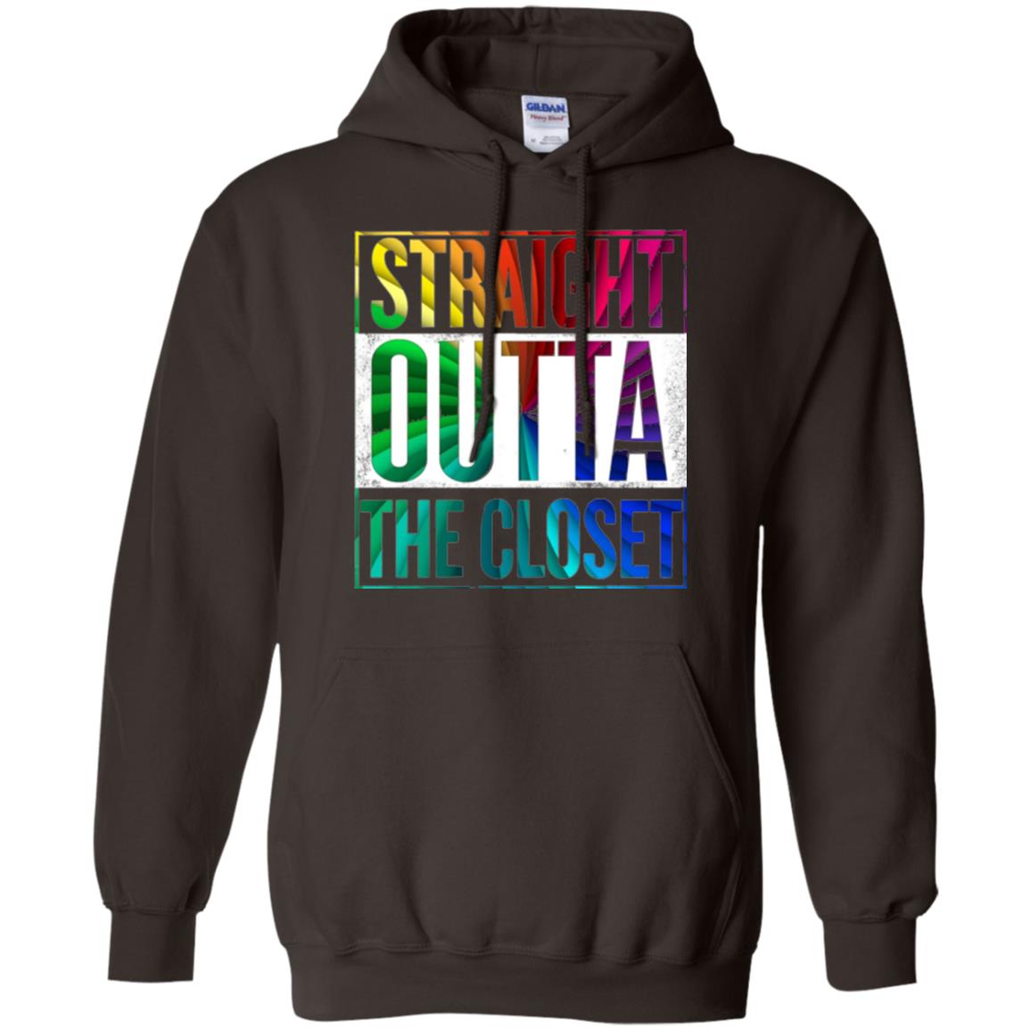 Gay Pride Lgbt T-shirt Straight Outta The Closet Dark Chocolate
