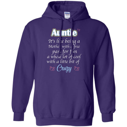 Auntie It's Like Being A Mother With A Free Pas For Fun A Whole Lot Of Cool With A Little Bit Of Crazy Purple