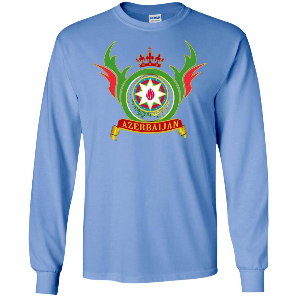 Azerbaijan Arms Coat Flag T-shirt Carolina Blue