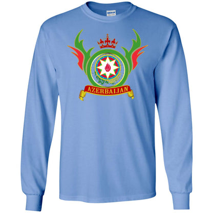 Azerbaijan Arms Coat Flag T-shirt Carolina Blue