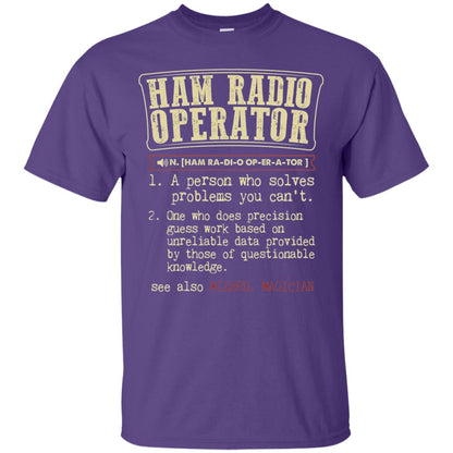 Ham Radio Operator Funny Definition T-shirt Purple