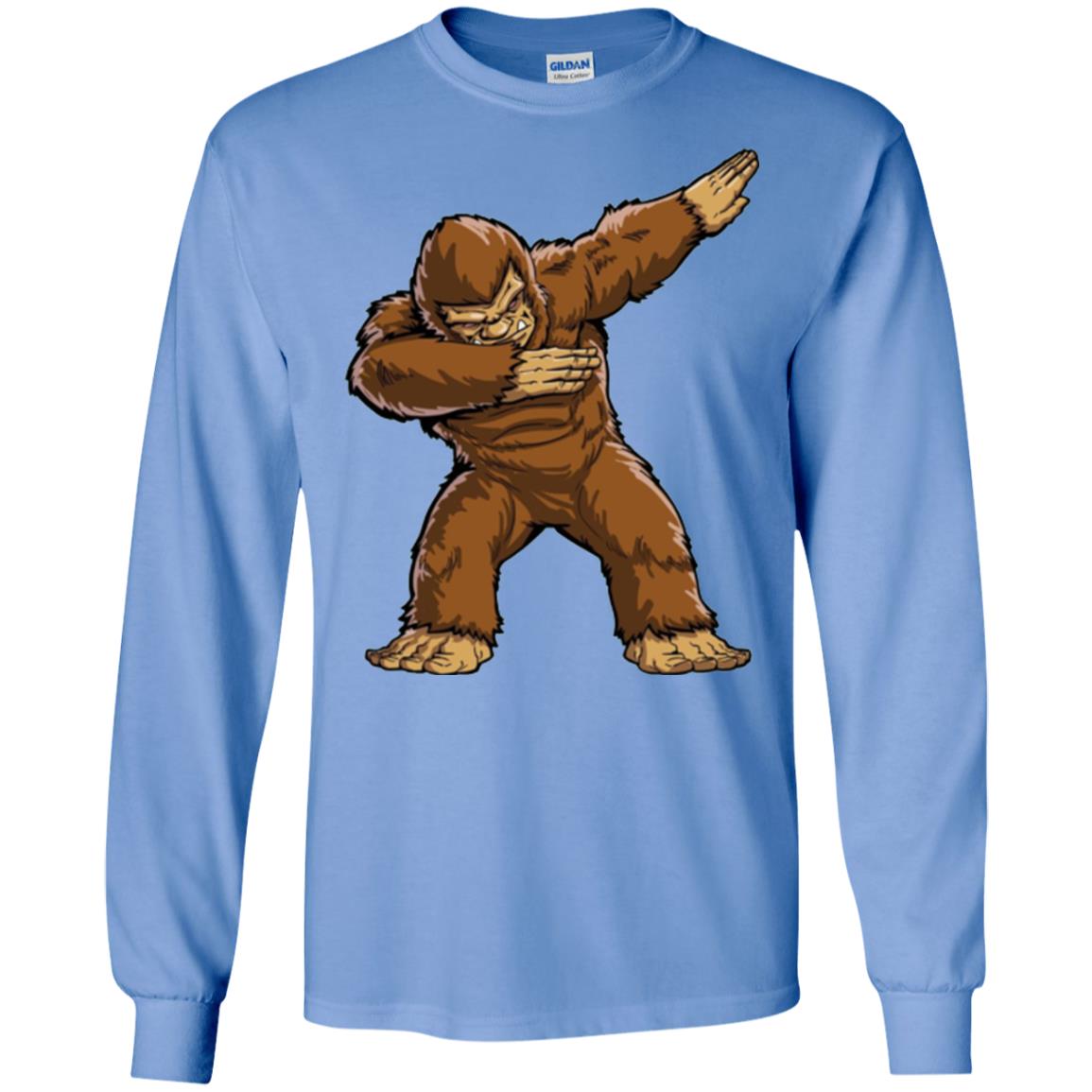 Monkey T-shirt Bigfoot Sasquatch Dabbing Carolina Blue