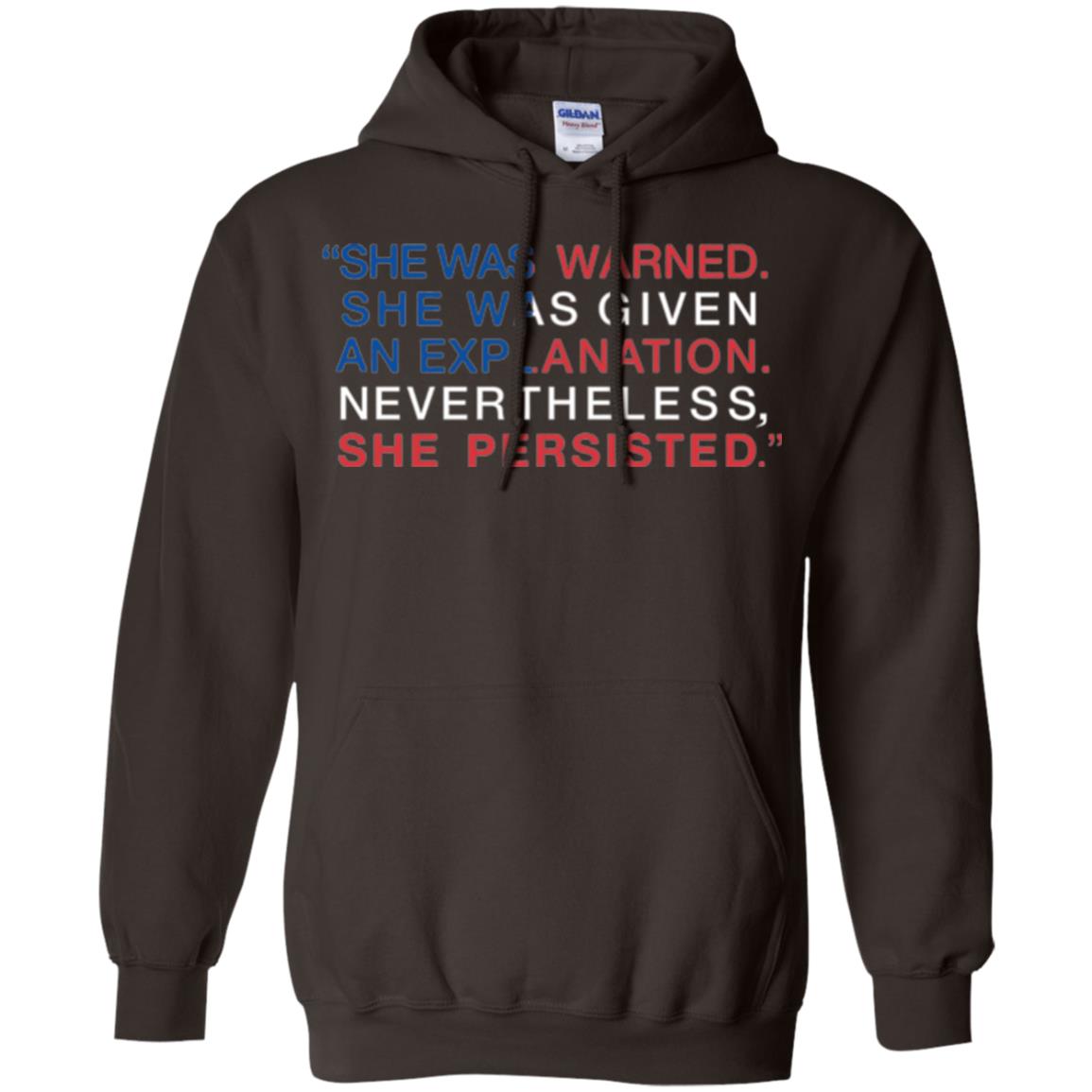 Human_s Right T-shirt She Was Warned Nevertheless She Persisted Dark Chocolate