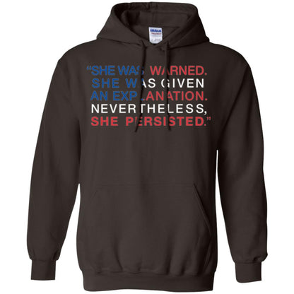 Human_s Right T-shirt She Was Warned Nevertheless She Persisted Dark Chocolate