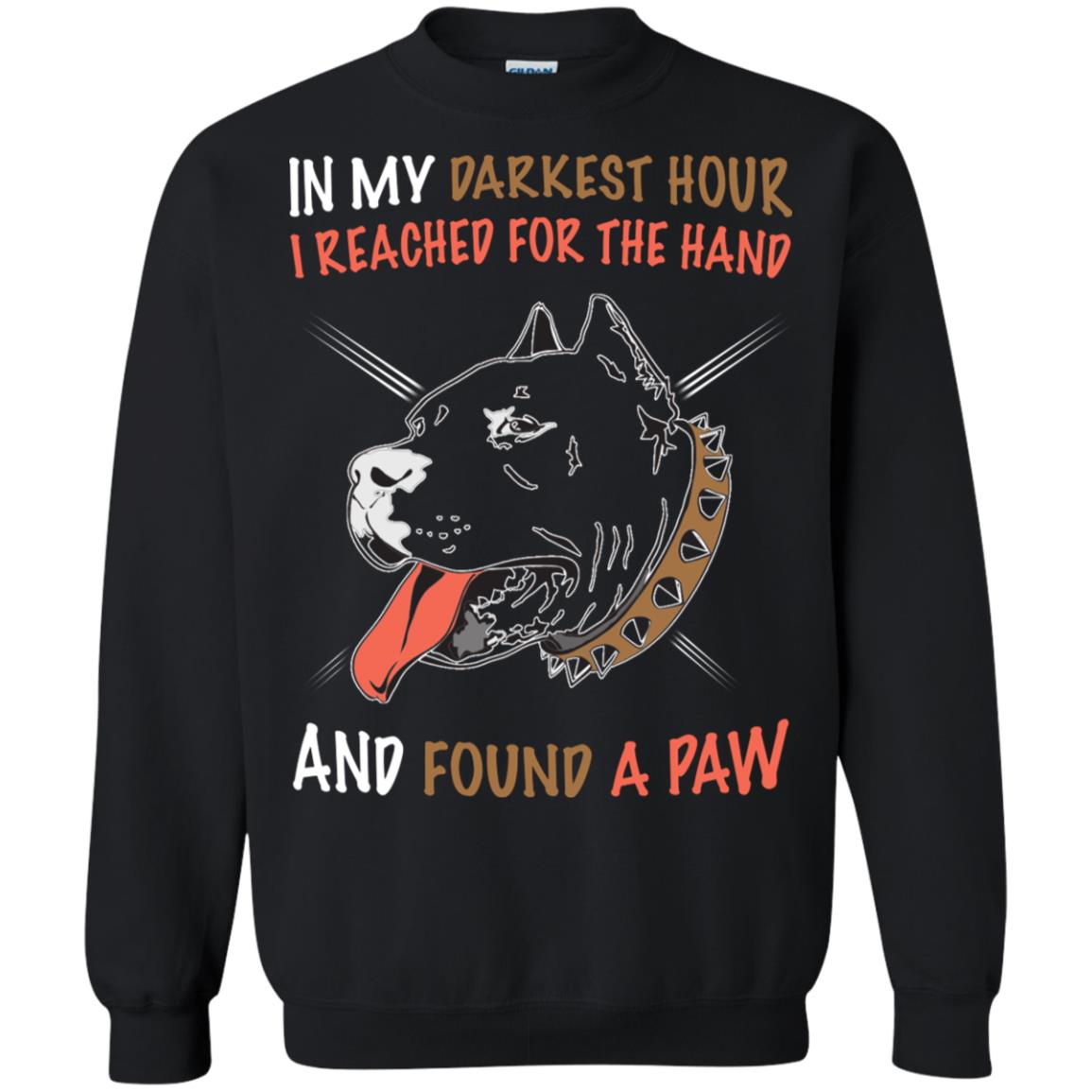In My Darkness Hour I Reached For The Hand And Found A Paw Shirt Black
