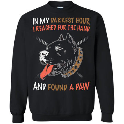 In My Darkness Hour I Reached For The Hand And Found A Paw Shirt Black
