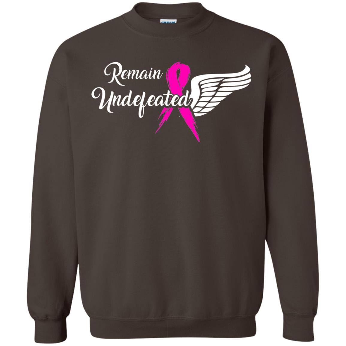 Breast Cancer T-shirt Remain Undefeated Dark Chocolate