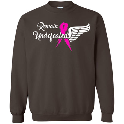 Breast Cancer T-shirt Remain Undefeated Dark Chocolate