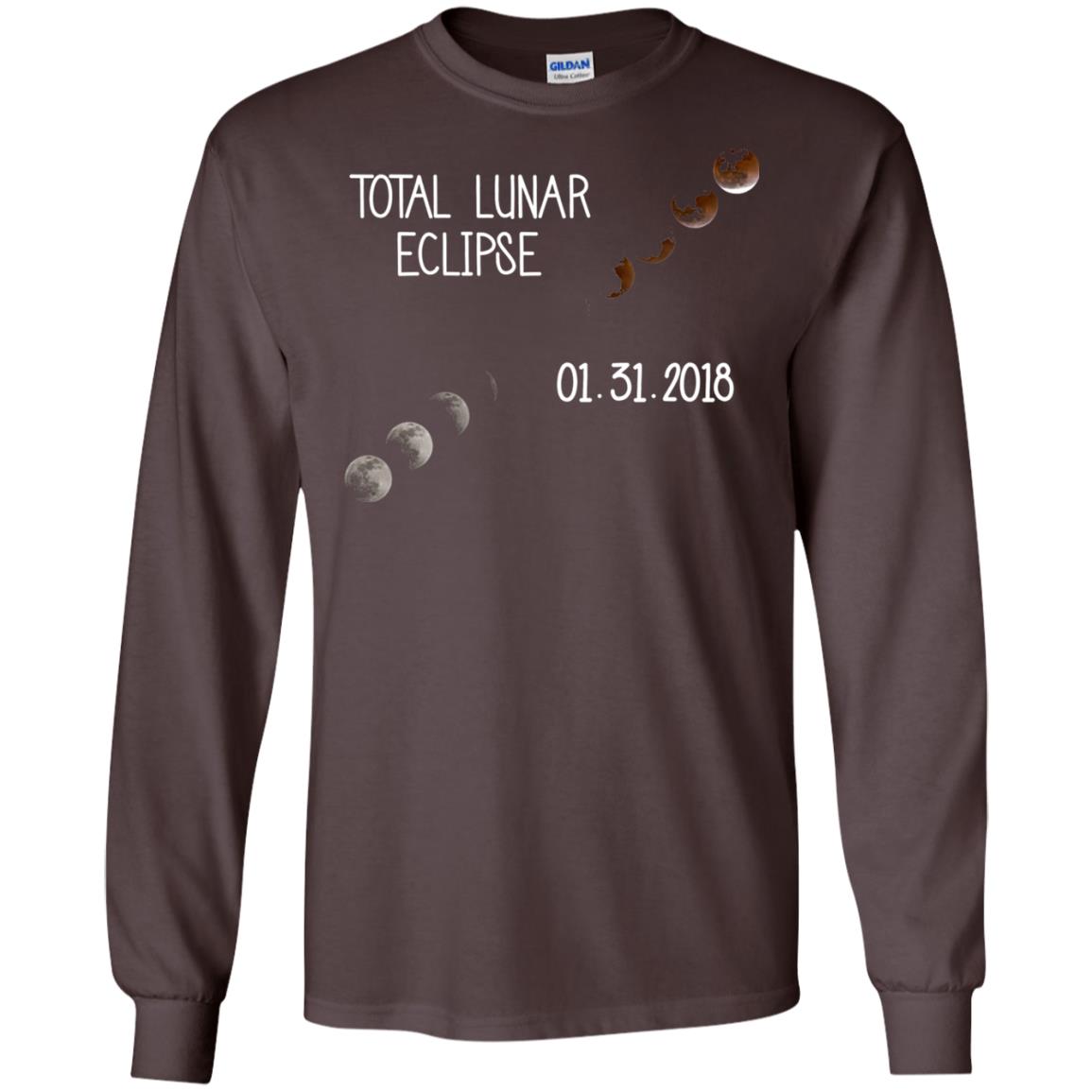 Total Lunar Eclipse 01-31-2018 Celebration Shirt Dark Chocolate
