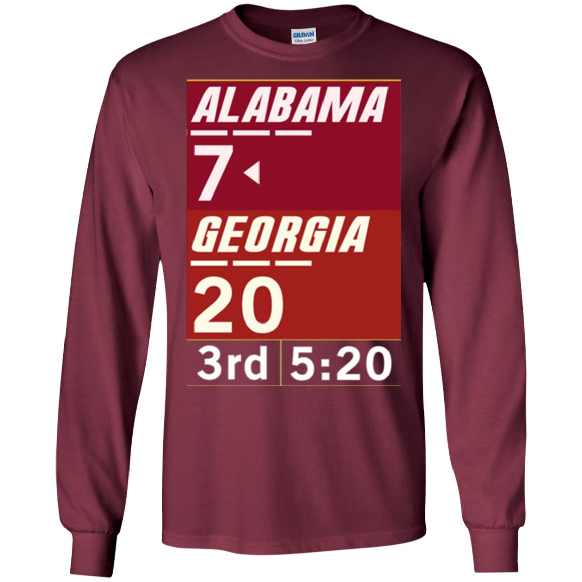 Football Lover T-shirt Alabama 26-23 Comeback Win 2-sided Maroon