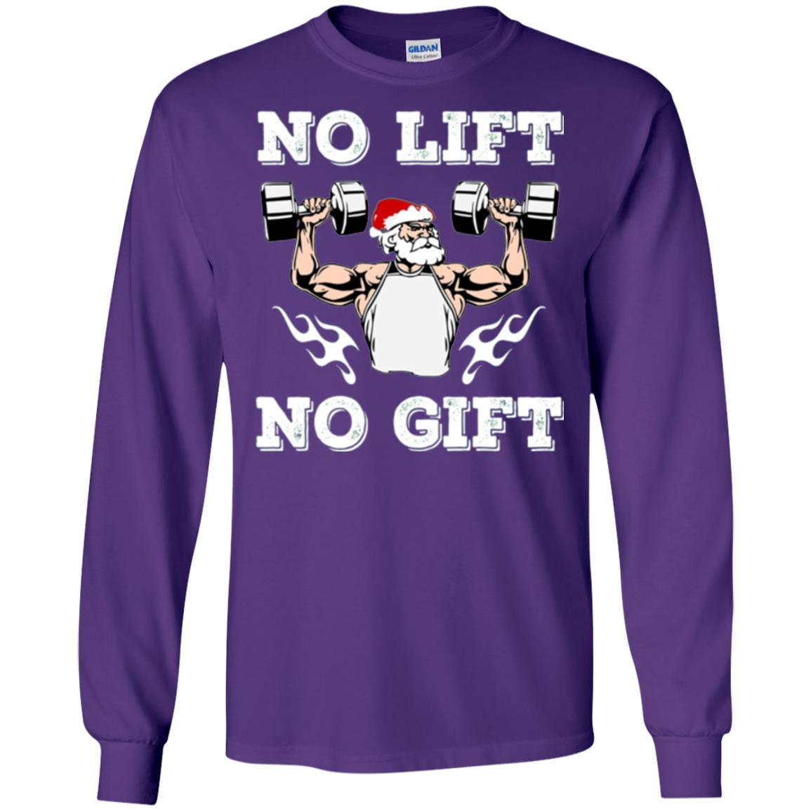 Christmas T-shirt No Lift No Gift Purple