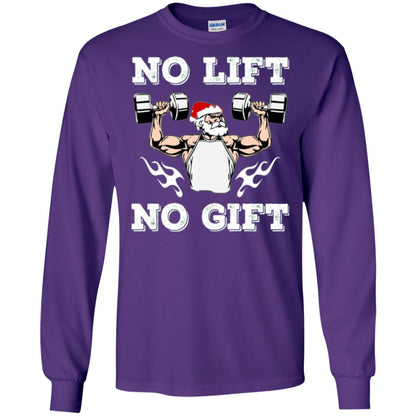 Christmas T-shirt No Lift No Gift Purple