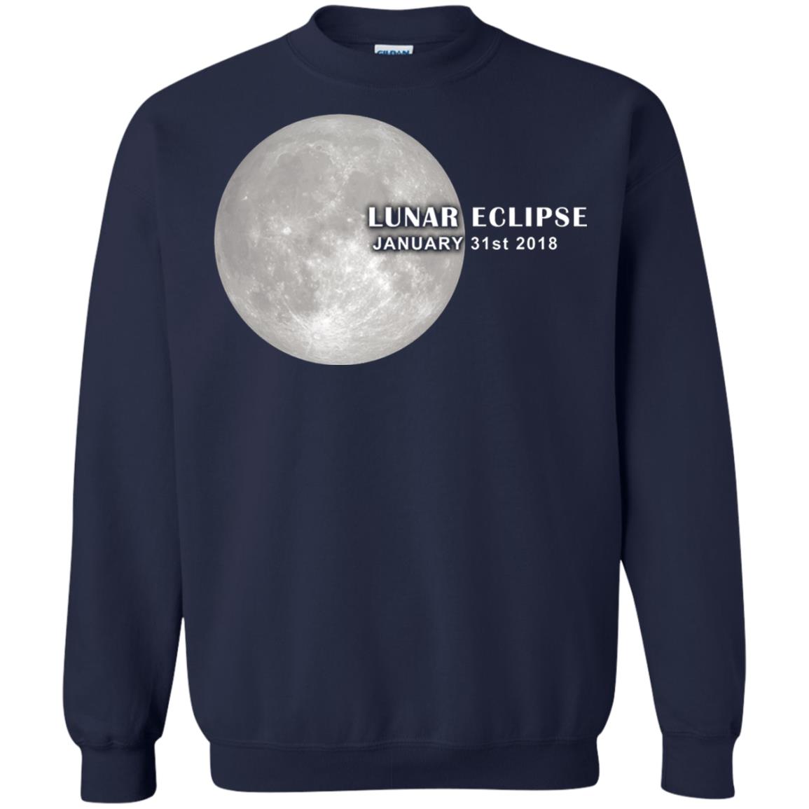 Eclipse January 31st 2018 Total Lunar Eclipse Shirts Navy