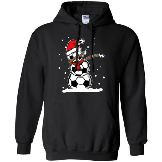 Christmas T-shirt Dabbing Snowman Soccer Black