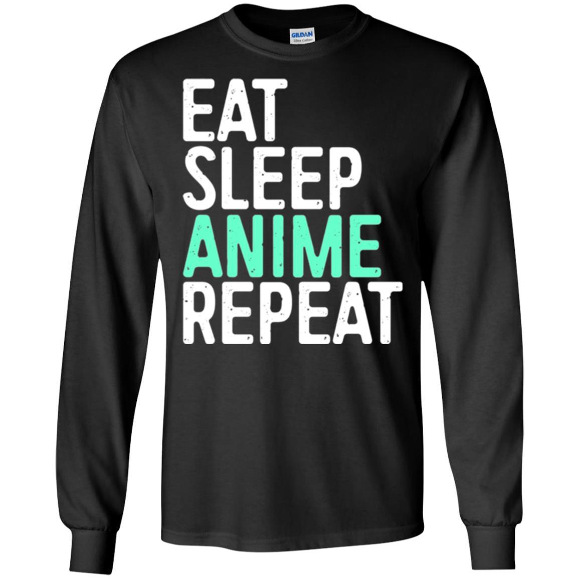 Japanese Animation Lover T-shirt Eat Sleep Anime Repeat