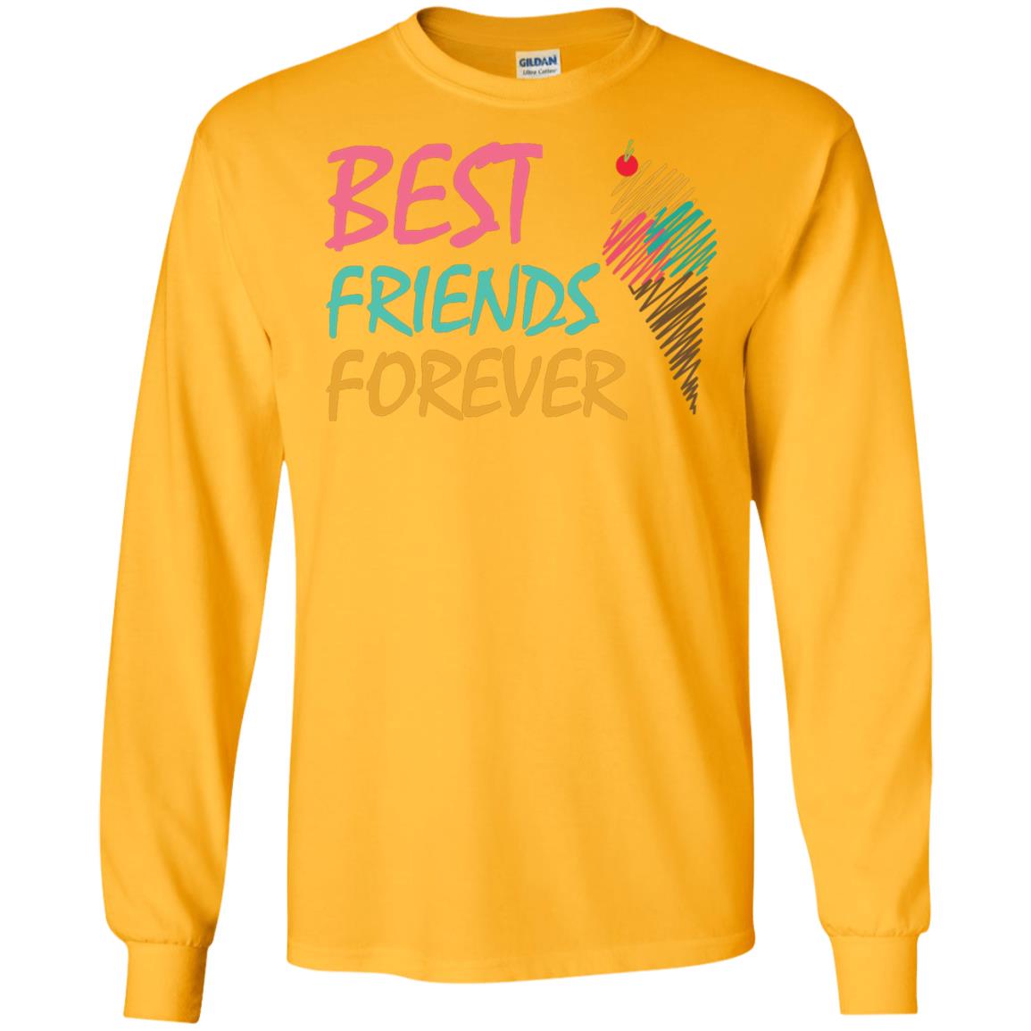 Best Friends Forever Ice Cream Lover T-shirt Gold