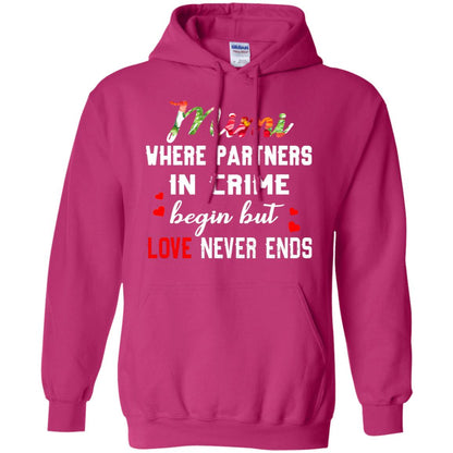 Mimi Where Partners In Crime Begin But Love Never Ends Mimi Grandma Gift Shirt Heliconia
