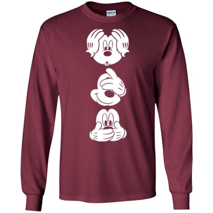 Cartoon T-shirt Disney Mickey Mouses Graphic Maroon