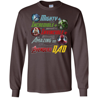 Mighty Incredible Invincible Amazing Dad Movie Fan T-shirt Dark Chocolate