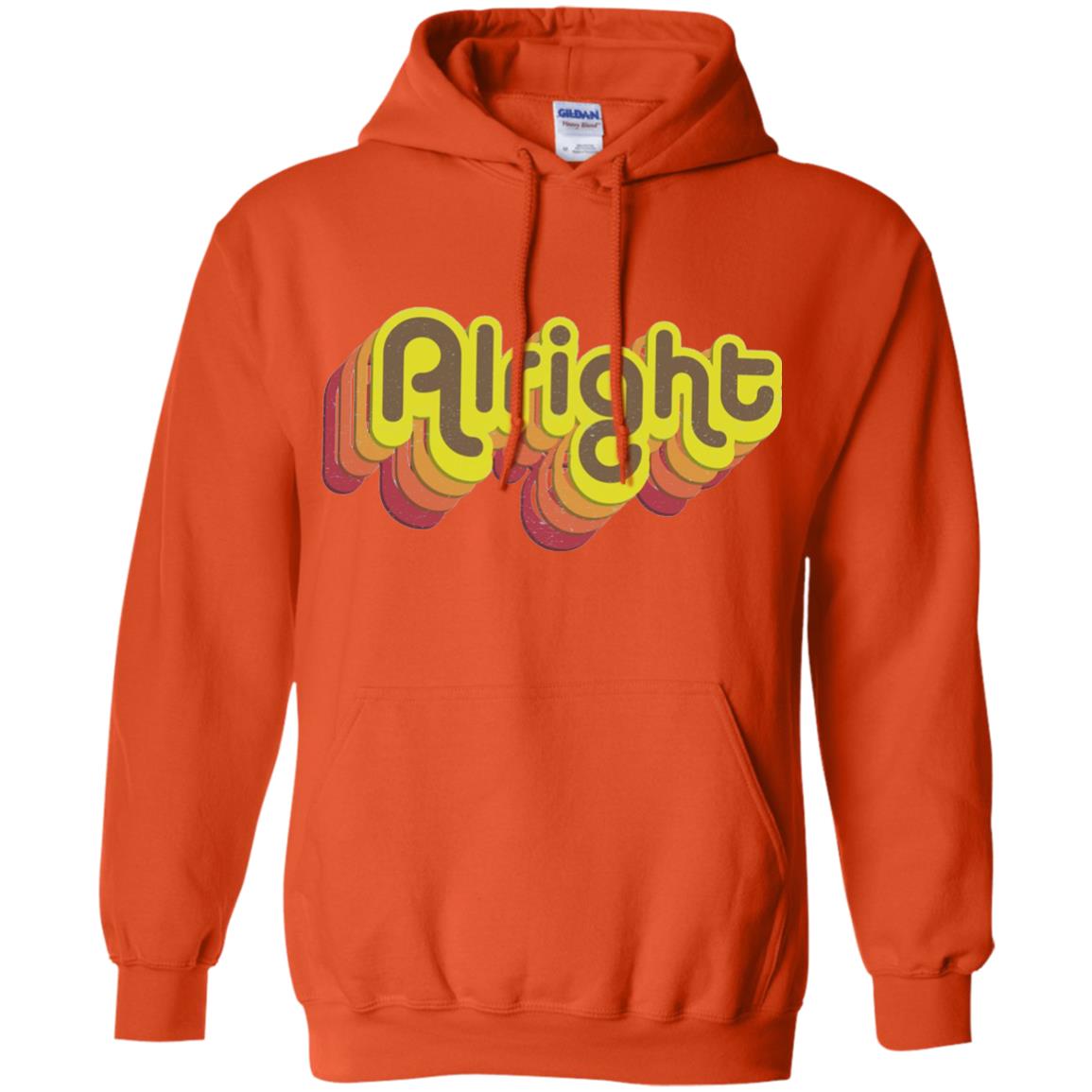 Alright Alright Shirt Funny Retro 70s Orange