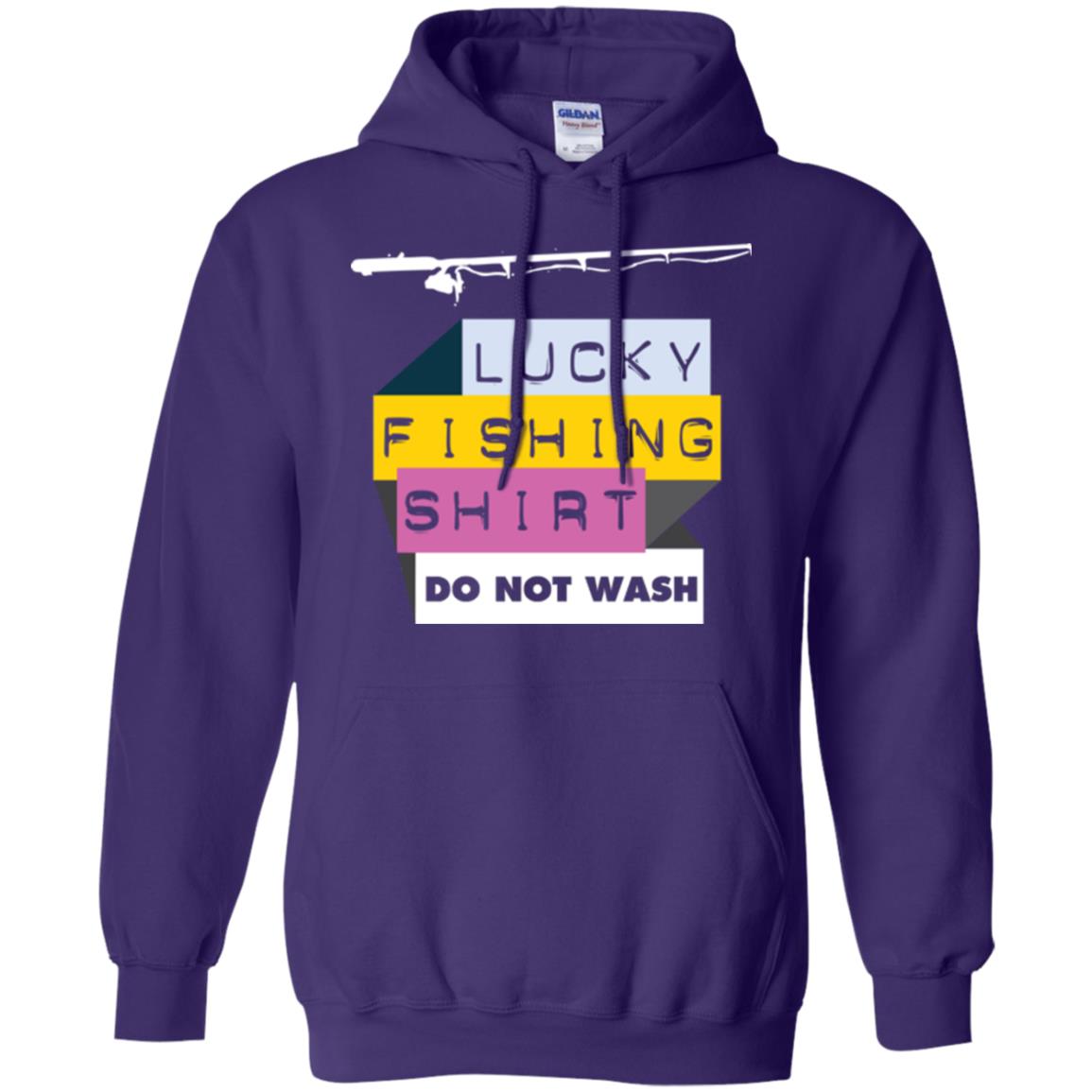Fisherman T-shirt Lucky Fishing Shirt Do Not Wash Purple