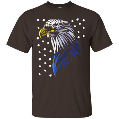 Usa Eagle Flag Stars T-shirt Tribal Style T-shirt Dark Chocolate
