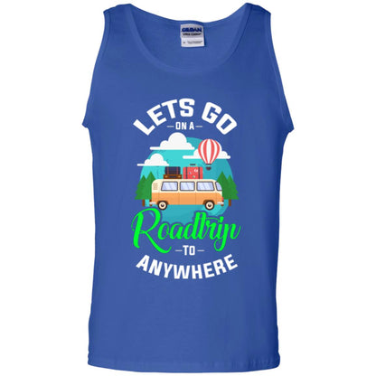 Camping T-shirt Lets Go On A Roadtrip To Anywhere Royal
