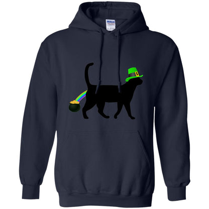 Cat Leprechaun Funny Cat Saint Patrick_s Day T-shirt Navy