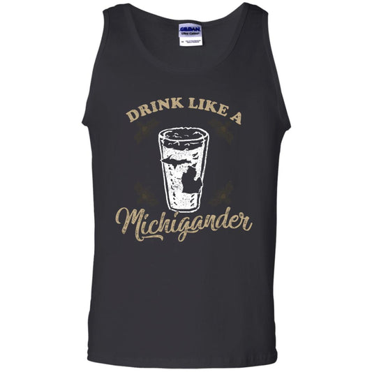 Drink Like Michigander Shirt Black
