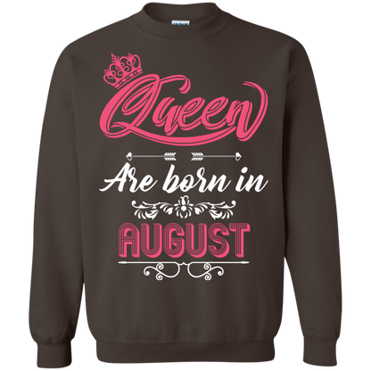 Brithday T-Shirt Queen Are Born In August Dark Chocolate
