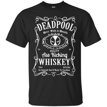 Deadpool Merc With A Mouth Quality Kiching Whiskey So Smooth You Will Want To Swallow Black