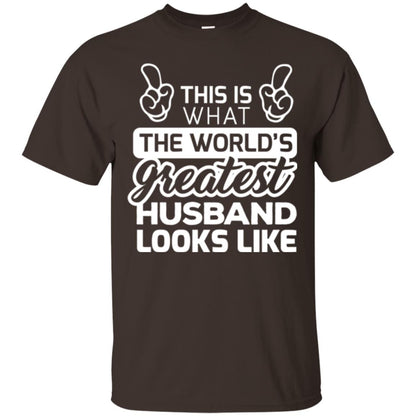 World's Greatest Husband Best Husband Ever Looks Like T-shirt Dark Chocolate