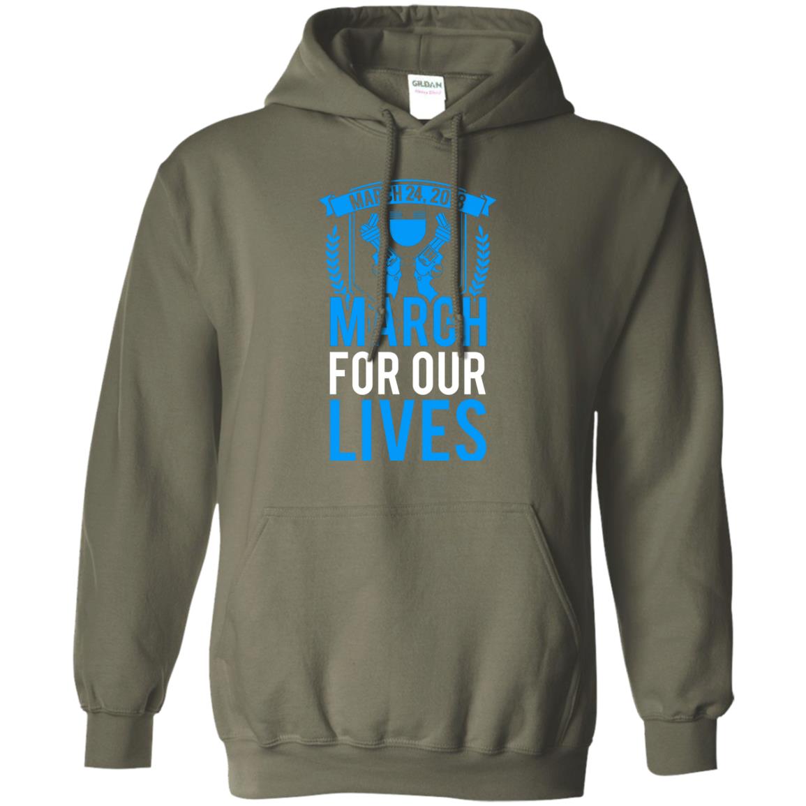 Anti Gun T-shirt March For Our Lives March 24 2018 Military Green