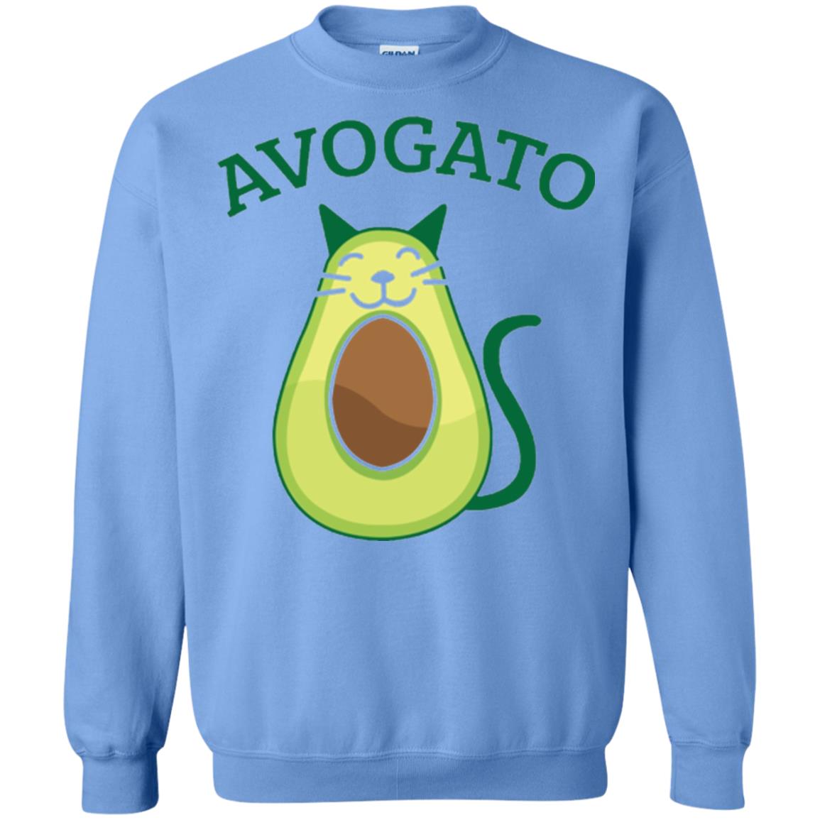 Avogato Avocado Cat Kitty Funny Meow T-shirt Carolina Blue