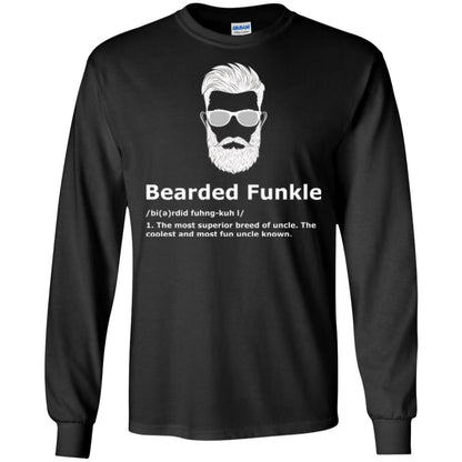 Funny Uncle T-shirt Bearded Funkle Black