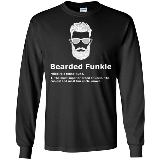 Funny Uncle T-shirt Bearded Funkle Black