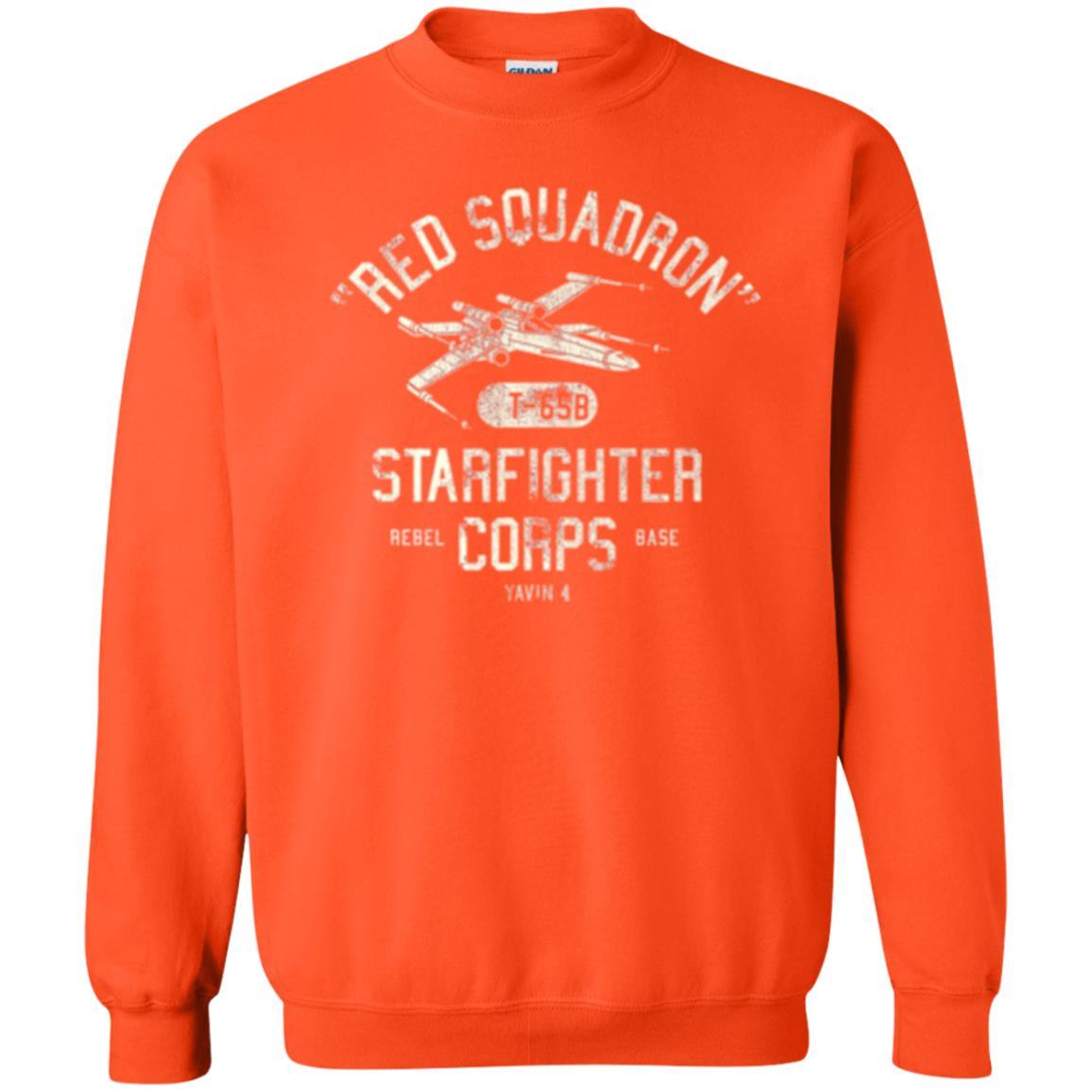 Film T-shirt Red Squadron T-65b Starfighter Rebel Corps Base Orange