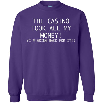 Gambler T-shirt The Casino Took All My Money Purple
