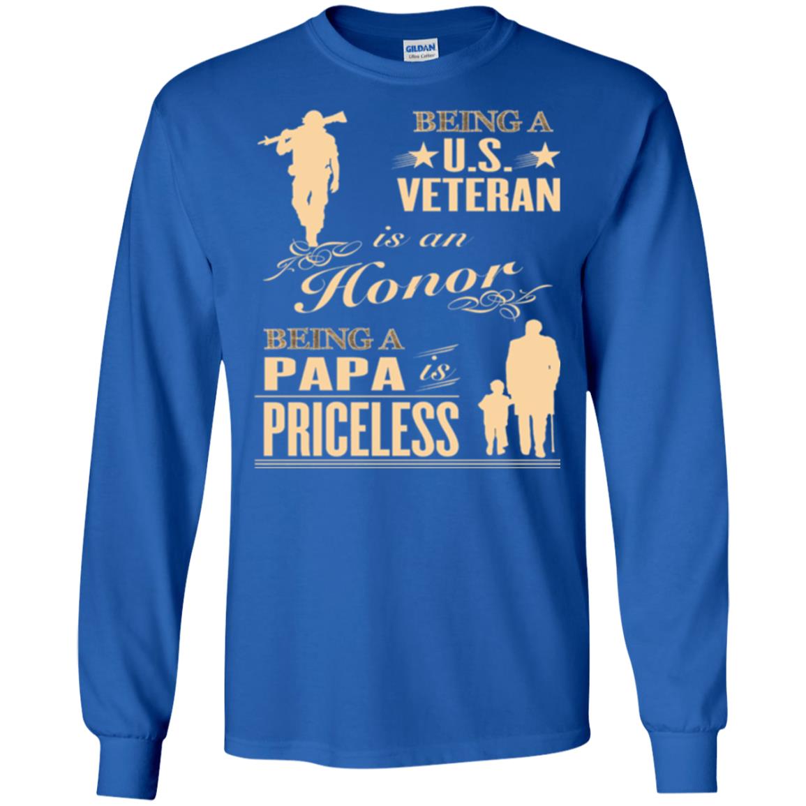 Papa T-shirt Being A U.s Veteran Royal