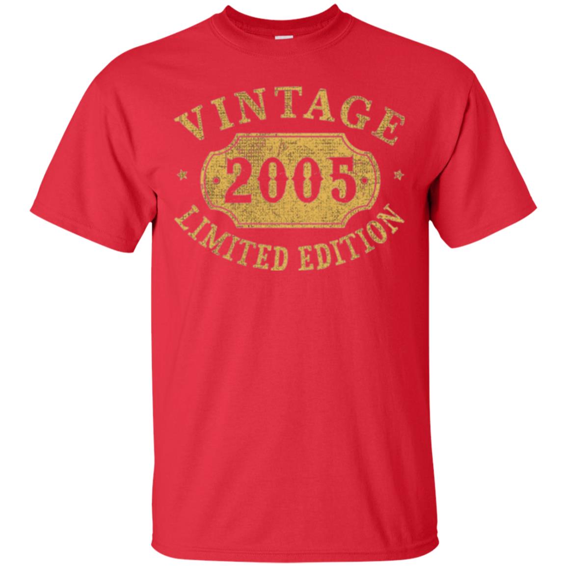 Brithday T-shirt Vintage 2005 Limited Edition Red