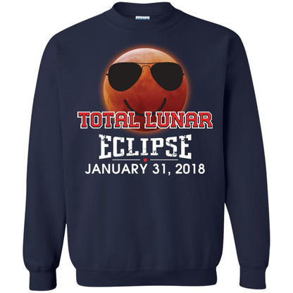 Blood Moon T-shirt Total Lunar Eclipse January 31. 2018 Navy